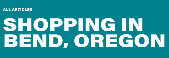 Bend shopping homepage